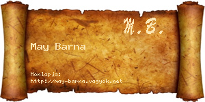 May Barna névjegykártya